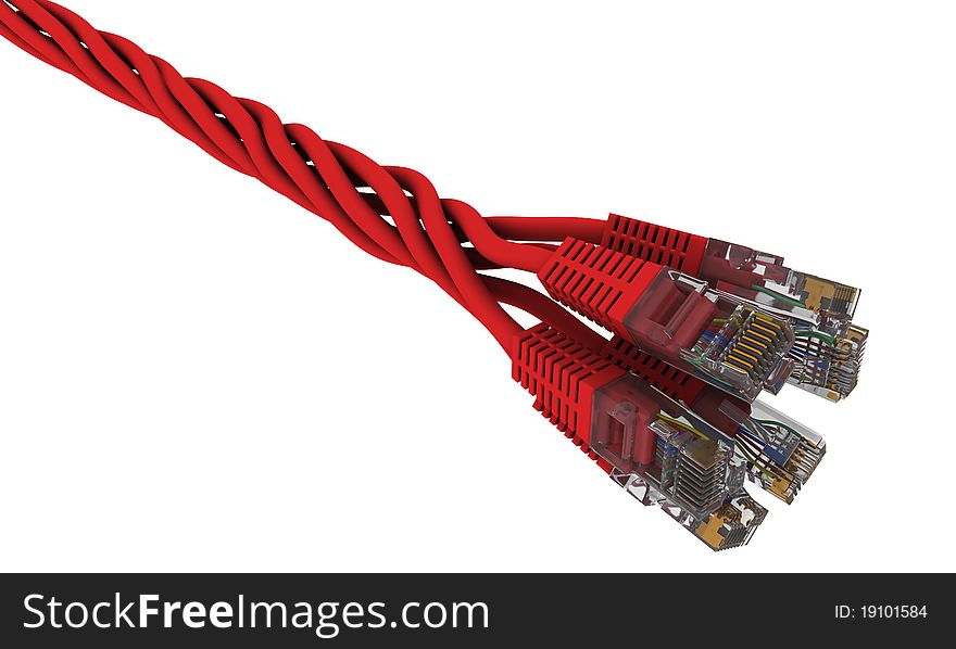 Twisted Red Net Wire