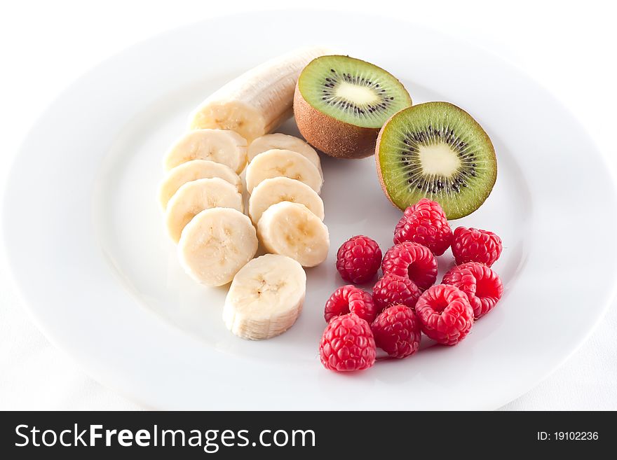 Fresh fruits on a plate