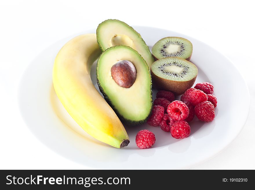 Fresh fruits on a plate