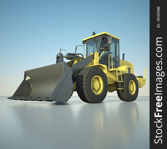 3D visualization models of wheel loader.