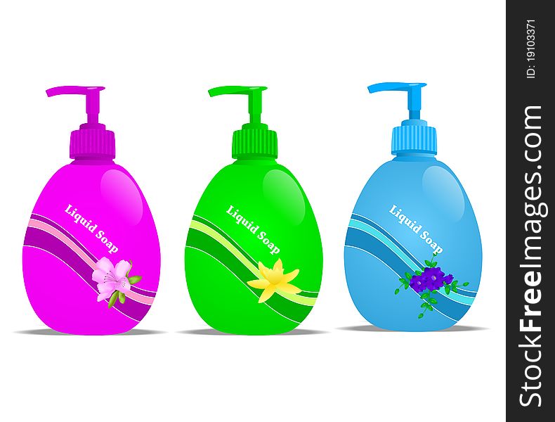 Liquid soap, cdr vector