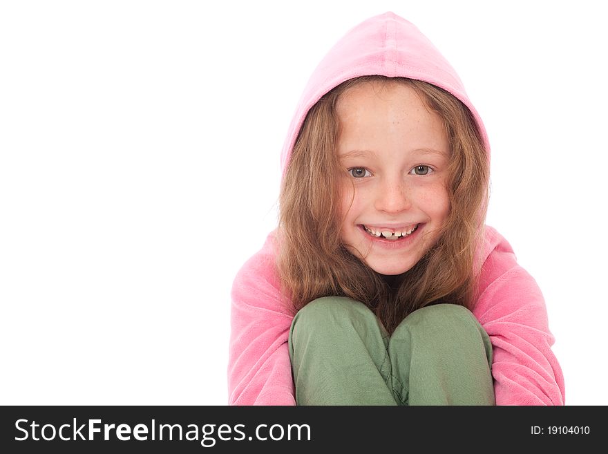 Young Girl Smiling With Hood