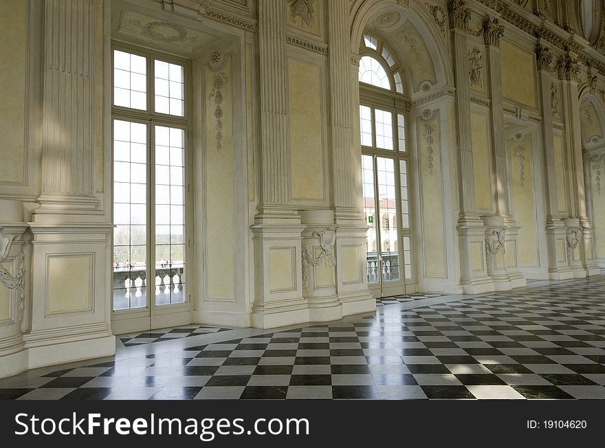Inside Royal palace of venaria reale in torino. Inside Royal palace of venaria reale in torino