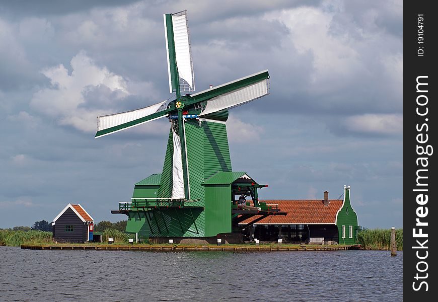 Holland Windmill Zaanse Schans