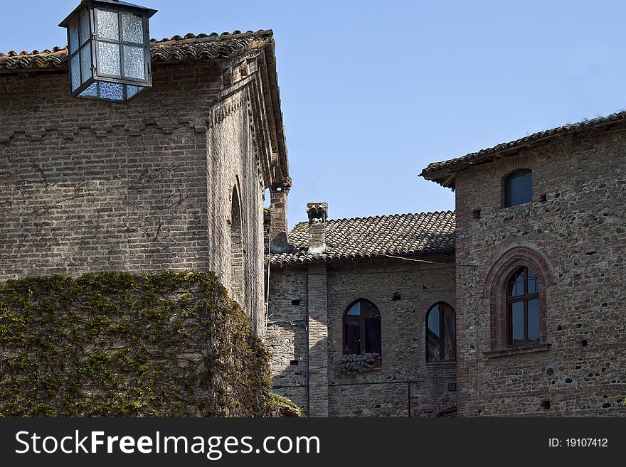 Medieval house in a rural village in Italy. Medieval house in a rural village in Italy