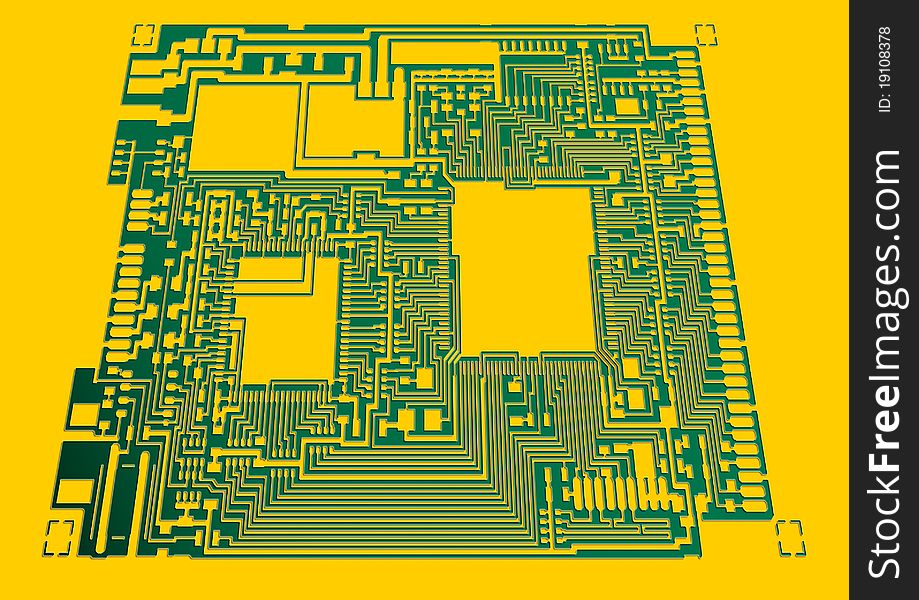 Electric board for installation of the electronic scheme. Electric board for installation of the electronic scheme