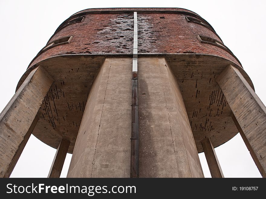 Old watchtower in bad shape.