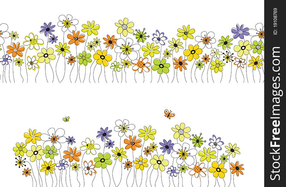 Pattern with flowers