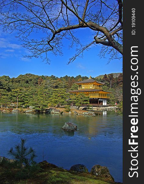 Golden Pavilion in Kyoto in Japan