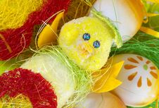 Colour Easter Decoration With Duck Royalty Free Stock Image Colour Easter Decoration With Duck Royalty Free Stock Image