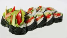 Tasty Sushi Set With Fish Stock Photos Tasty Sushi Set With Fish Stock Photos