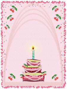Birthday Background With Cake Stock Photography Birthday Background With Cake Stock Photography