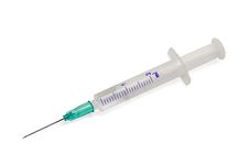 Syringe On White Background Stock Images