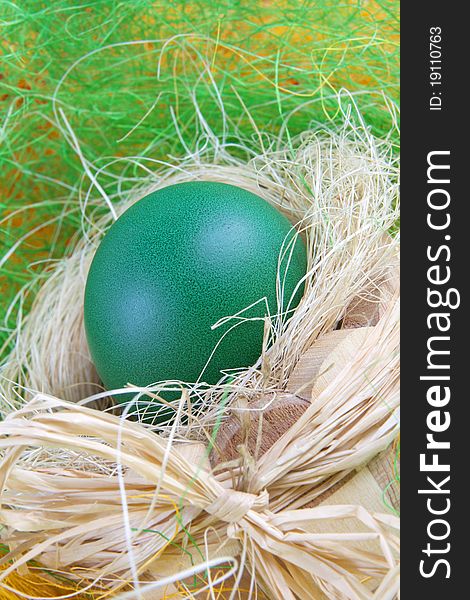 Holidays image: decoration with colour easter egg. Holidays image: decoration with colour easter egg