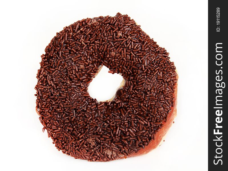 Delicious chocolate (doughnut) isolated