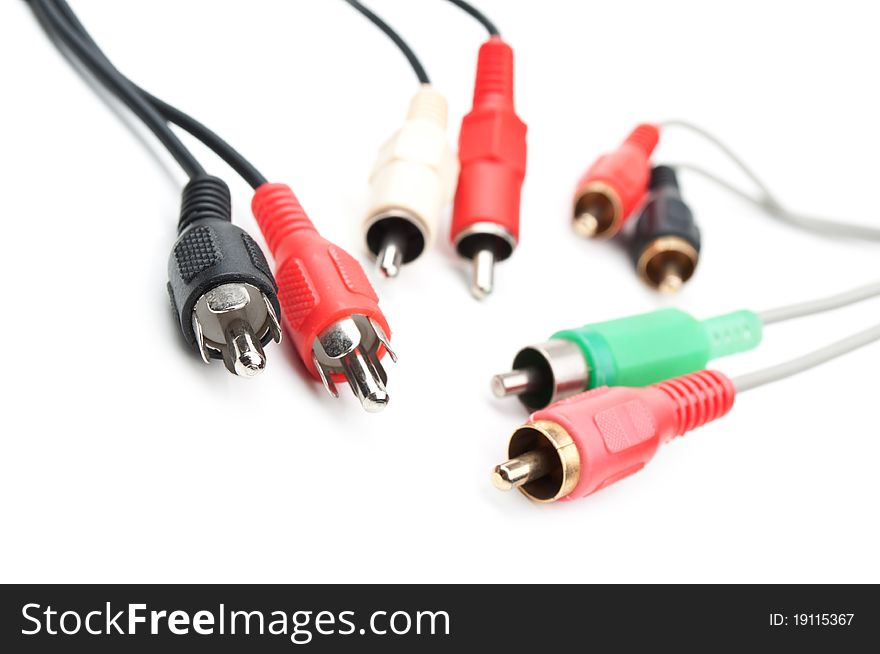 Video cable isolated on a white background