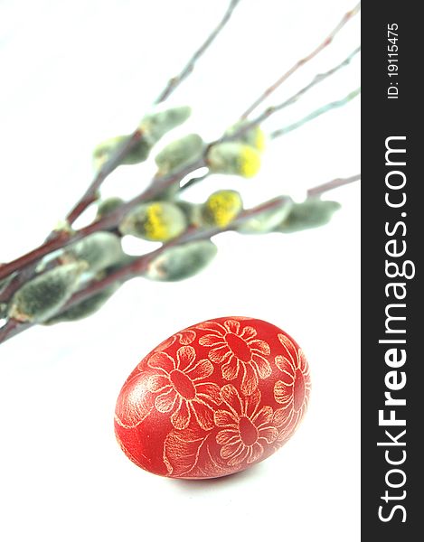 Traditional scratched hand-made Easter egg from Poland. Traditional scratched hand-made Easter egg from Poland