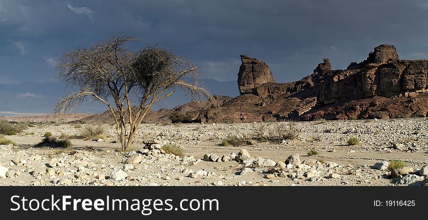 Geological formations in Timna park, Eilat, Israel