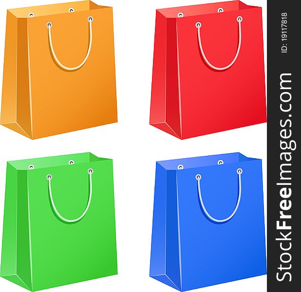 The four color paper bags