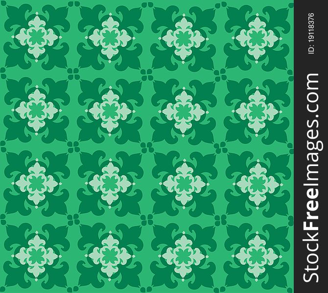 Abstract pattern with flowers. illustration