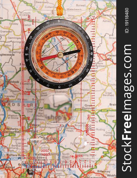 Compass macro with map background. Compass macro with map background