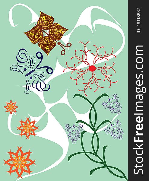 Abstract floral ornament