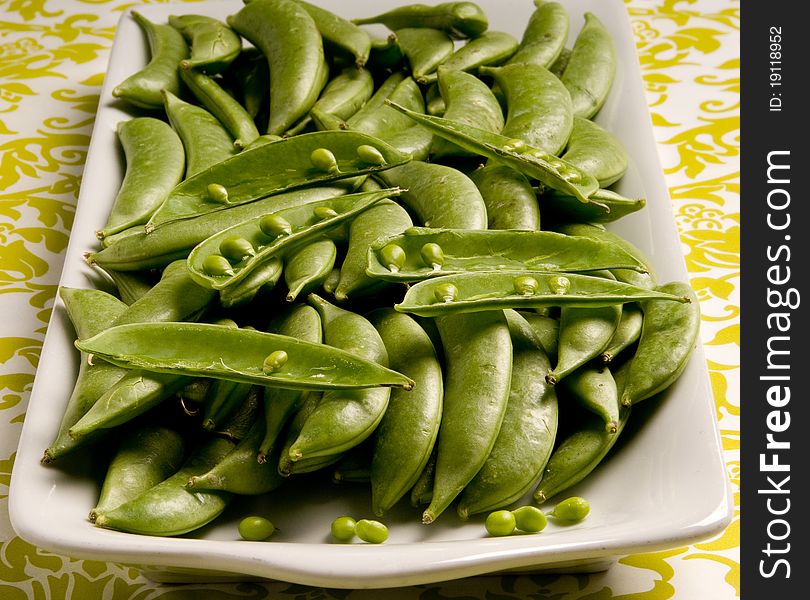 Plate of Fresh Peas