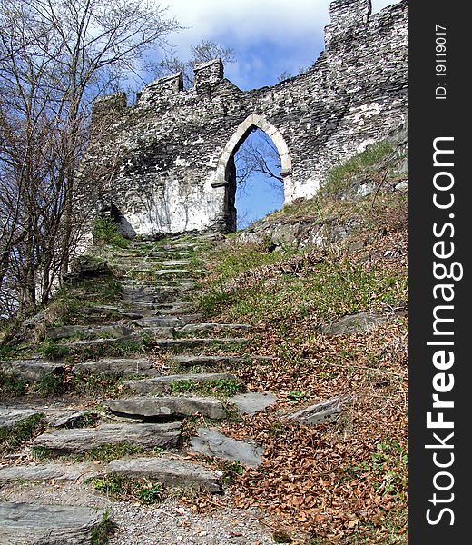 The photo of historical stone gate. The photo of historical stone gate