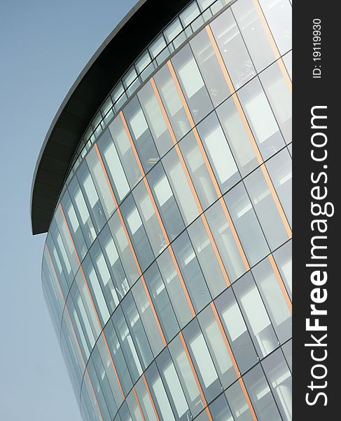 Modern curved office building in the financial district of Glasgow, Scotland. Modern curved office building in the financial district of Glasgow, Scotland.