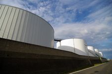 Industrial Holding Tanks. Royalty Free Stock Photography Industrial Holding Tanks. Royalty Free Stock Photography