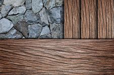 Corner Wooden Floor With Stone Royalty Free Stock Photography Corner Wooden Floor With Stone Royalty Free Stock Photography