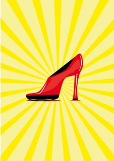 Red Shoe On The Isolated Background Stock Photos Red Shoe On The Isolated Background Stock Photos