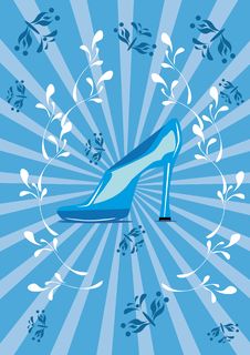Blue Shoe On The Isolated Background Royalty Free Stock Photography Blue Shoe On The Isolated Background Royalty Free Stock Photography
