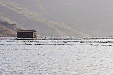 Floating House On Lake Royalty Free Stock Photo Floating House On Lake Royalty Free Stock Photo