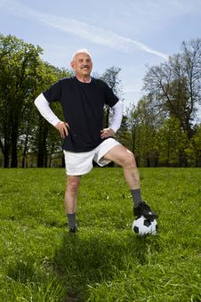 Senior Football Soccer Player Royalty Free Stock Photo Senior Football Soccer Player Royalty Free Stock Photo