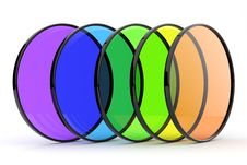 Color Photos Filters 3d. Isolated Stock Images Color Photos Filters 3d. Isolated Stock Images