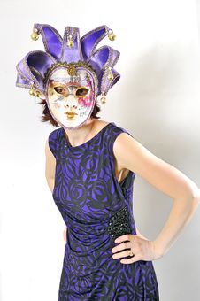 Girl In A Venetian Mask Isolated Royalty Free Stock Photos Girl In A Venetian Mask Isolated Royalty Free Stock Photos