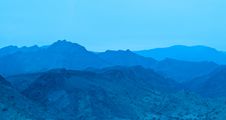 Oman: Mountains At Twilight Stock Photos Oman: Mountains At Twilight Stock Photos