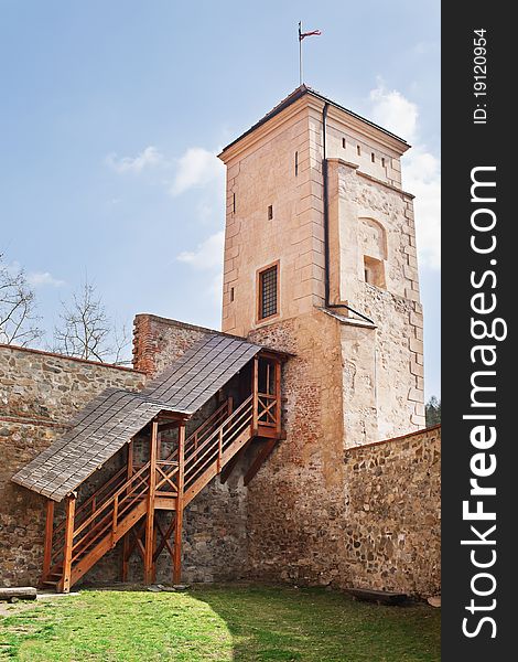 Tower of Veveri castle (Brno, Czech Republic). Tower of Veveri castle (Brno, Czech Republic).