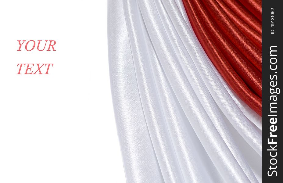 Red and White Silk Border as a background