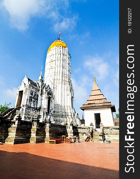 Old pagoda at ayutthaya Thailand in Putthaisawan temple. Old pagoda at ayutthaya Thailand in Putthaisawan temple