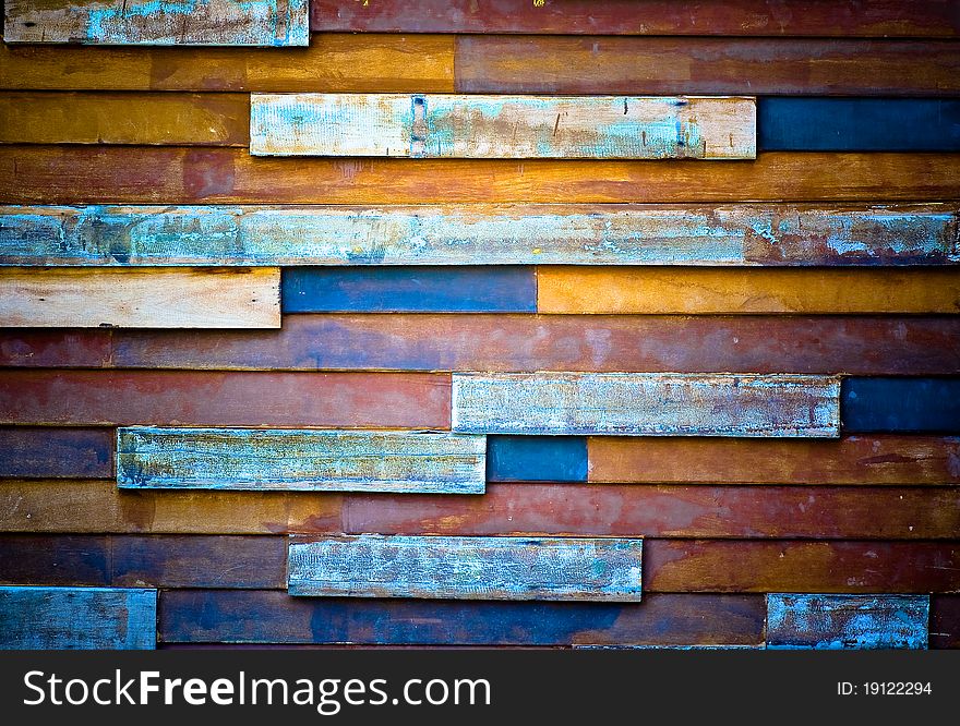 The old wooden wall background