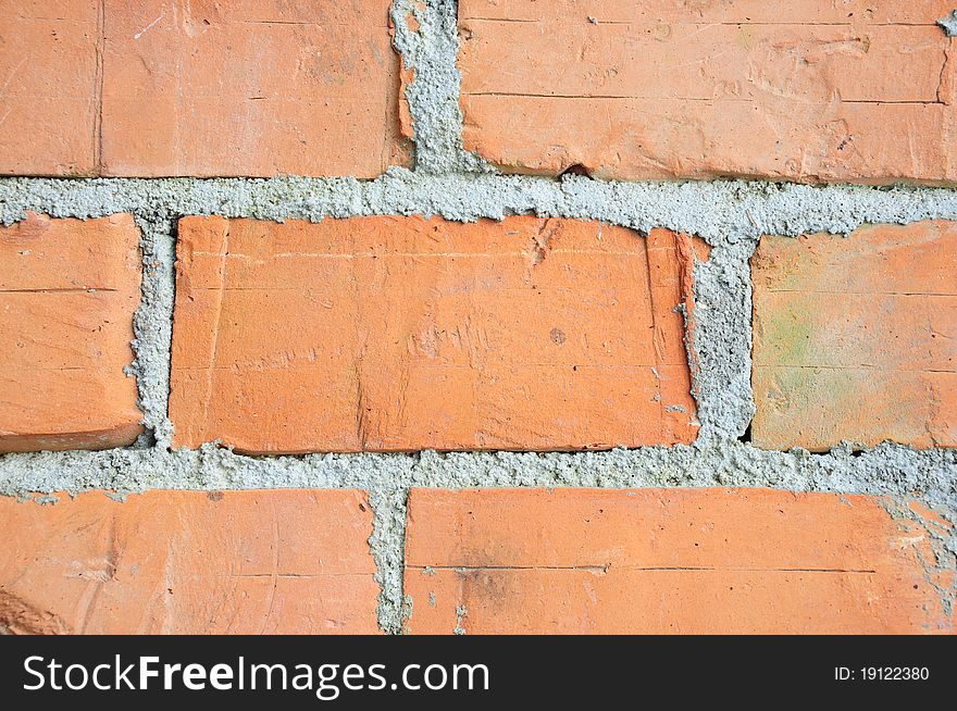 Big brick background with cement joint together