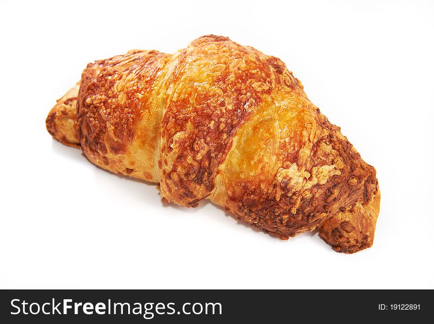 Croissant cheesy isolated