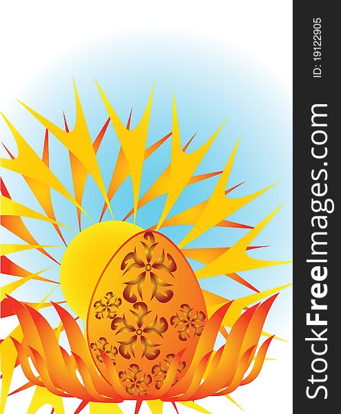 Abstract easter sun background. Illustration. Abstract easter sun background. Illustration