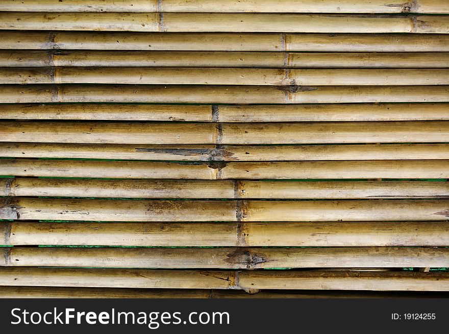 Detail of the old bamboo background