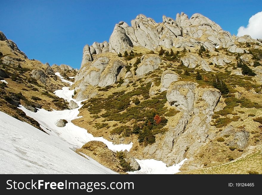 Mountain landscape in Ciucas mountains