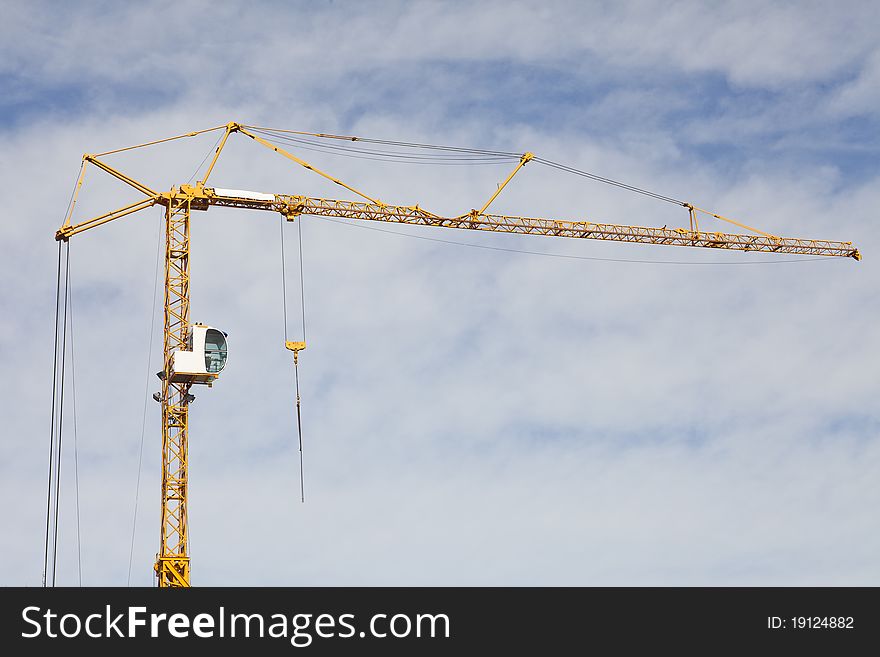 Construction Crane on cloudscaped sky