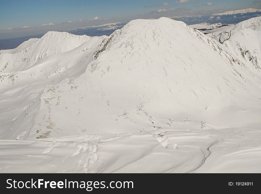 Winter Landscape In Retezat Mountain, Romania