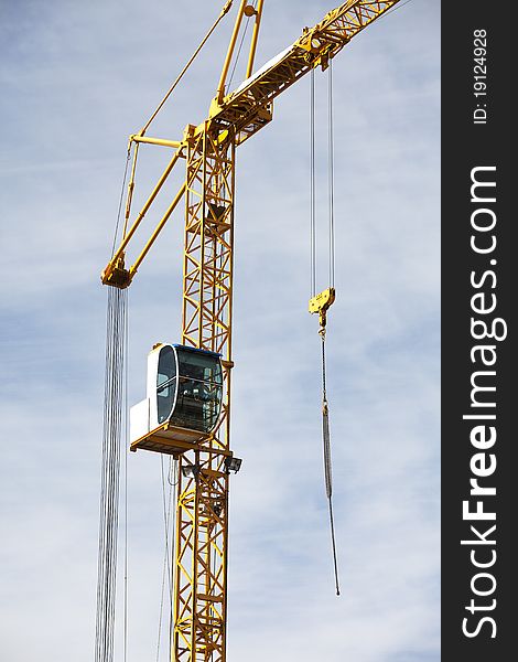 Construction Crane on cloudscaped sky